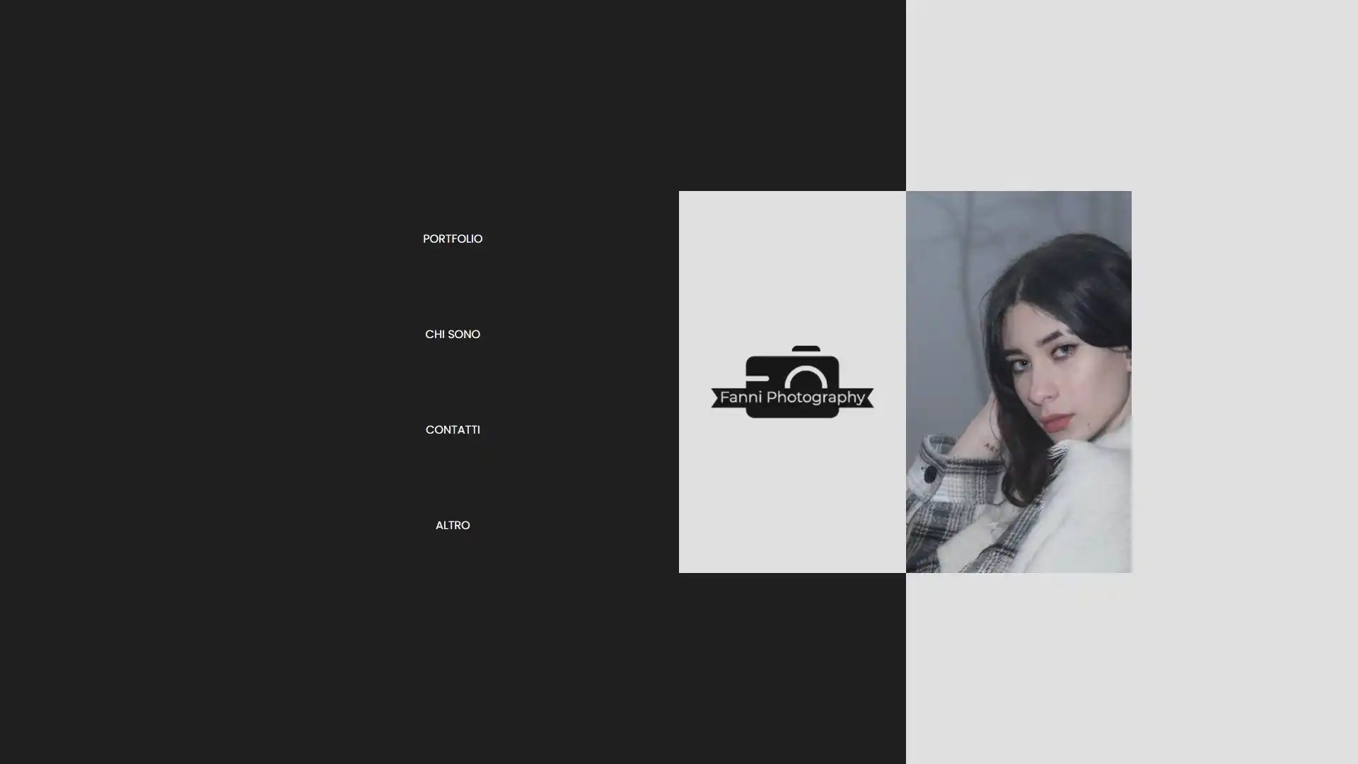 Anteprima del portfolio web realizzato per una fotografa